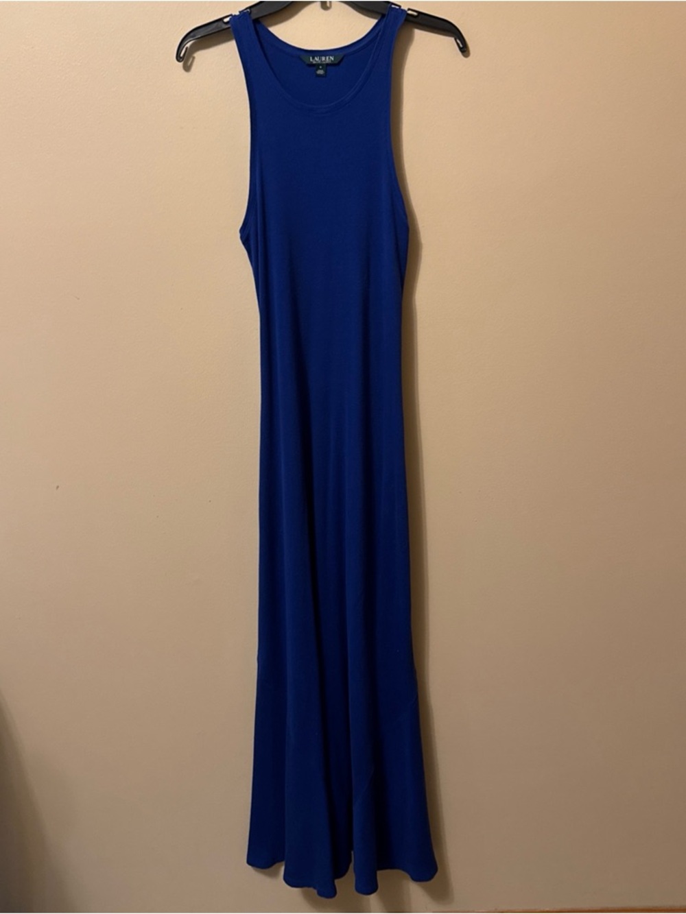 Ralph Lauren Cobalt Blue Sleeveless Maxi Dress